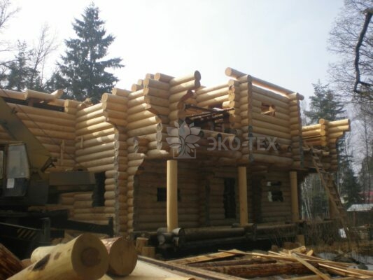 Эко-тех Изба из рубленного бревна — фото