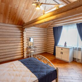 Эко-тех дом,оцилиндрованное бревно, строительство и отделка фото