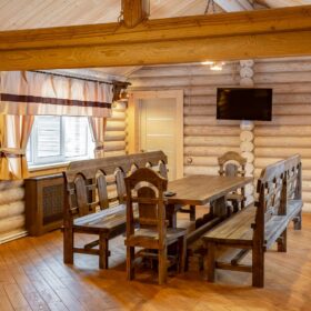 Эко-тех дом,оцилиндрованное бревно, строительство и отделка фото