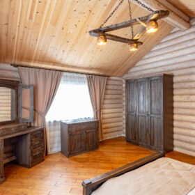 Эко-тех дом,оцилиндрованное бревно, строительство и отделка фото