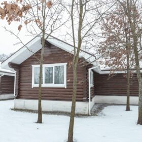 Эко-тех дом,оцилиндрованное бревно, строительство и отделка фото