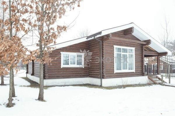 Эко-тех дом Талдом ,оцилиндрованное бревно, строительство и отделка фото