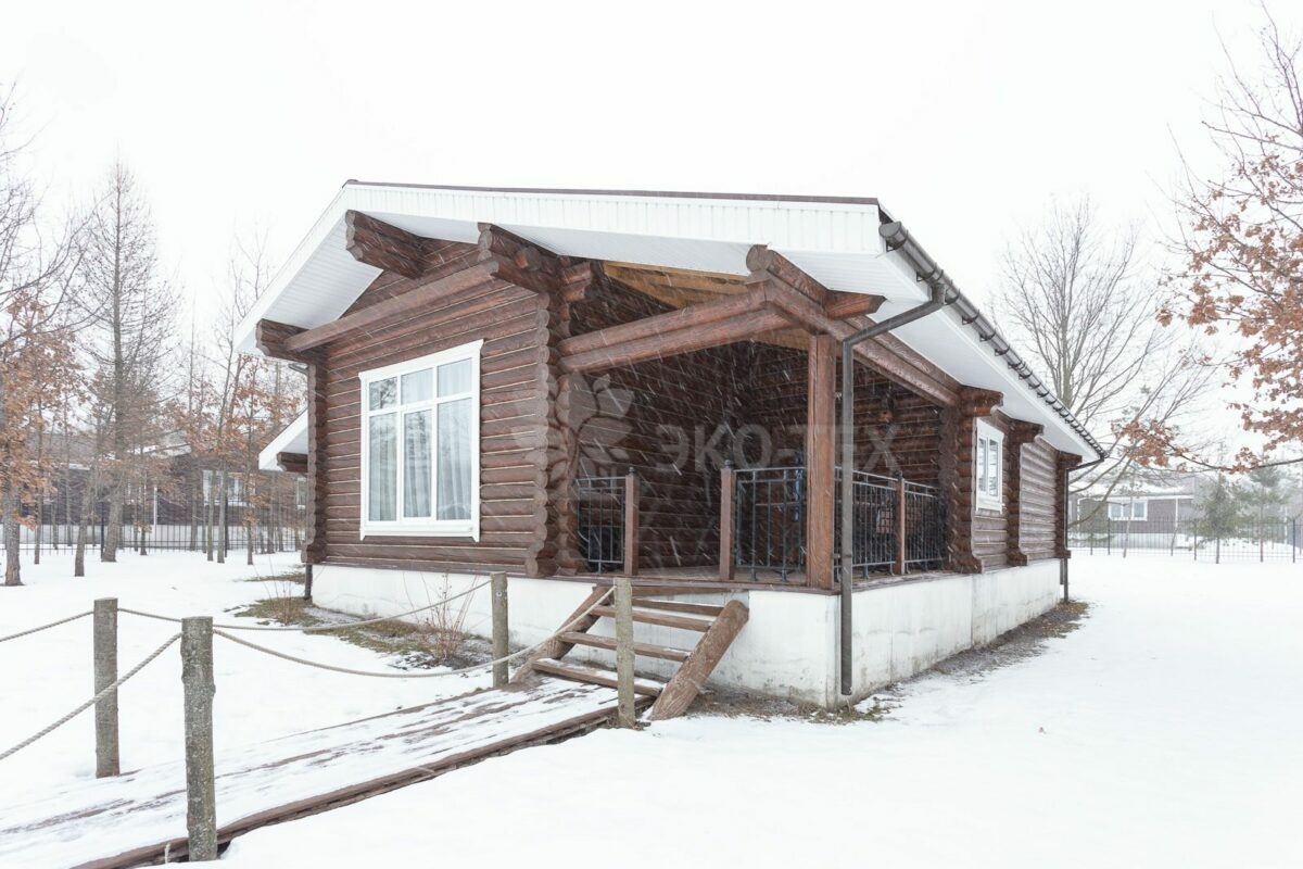 Эко-тех дом Талдом ,оцилиндрованное бревно, строительство и отделка фото