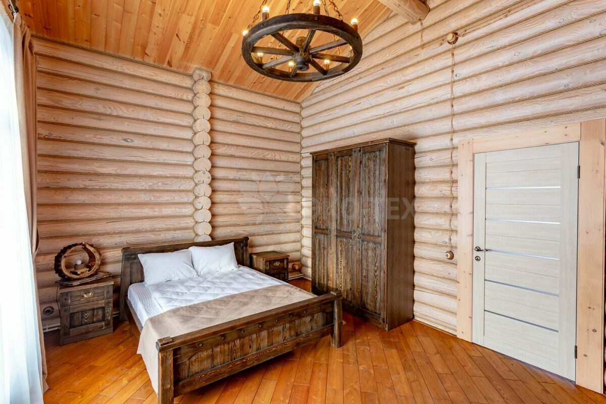 Эко-тех дом Талдом ,оцилиндрованное бревно, строительство и отделка фото