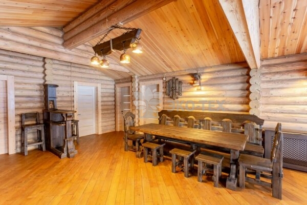 Эко-тех дом оцилиндрованное бревно, строительство и отделка фото