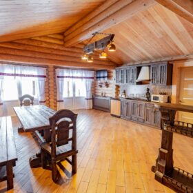 Эко-тех дом оцилиндрованное бревно, строительство и отделка фото