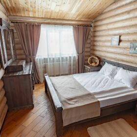 Эко-тех дом с баней,оцилиндрованное бревно, строительство и отделка фото