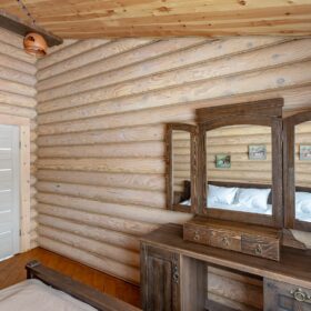 Эко-тех дом с баней,оцилиндрованное бревно, строительство и отделка фото