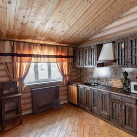 Эко-тех дом с баней,оцилиндрованное бревно, строительство и отделка фото