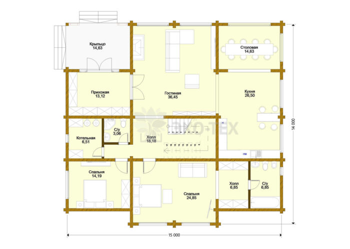 Проект дома Рим клееный брус