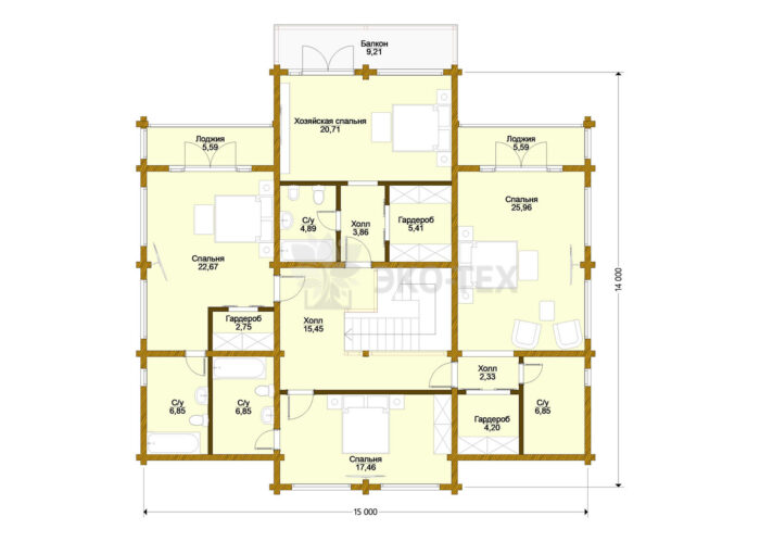 Проект дома Рим клееный брус
