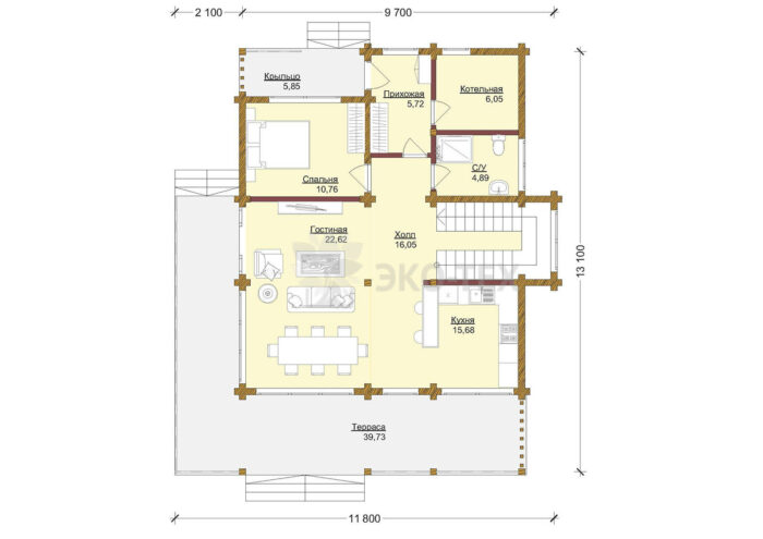 Проект дома Верея клееный брус