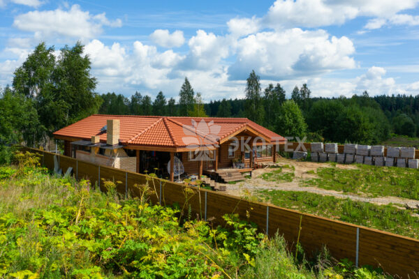 Эко-тех проект Альпийский луг оцилиндрованное бревно