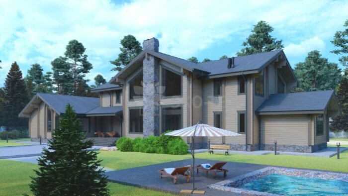 Дом из клееного бруса Молодёново