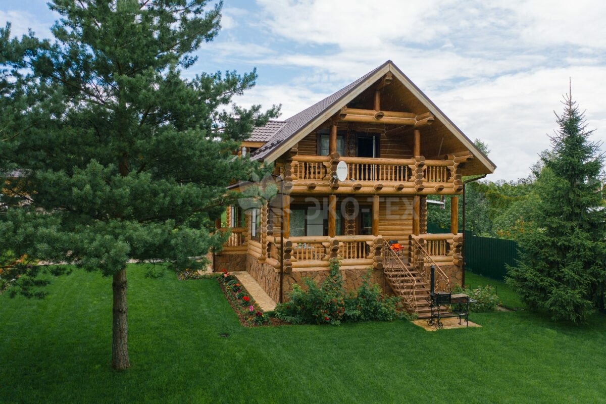 Эко-тех проект Заречье оцилиндрованное бревно