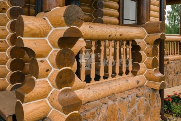 Эко-тех проект Заречье оцилиндрованное бревно