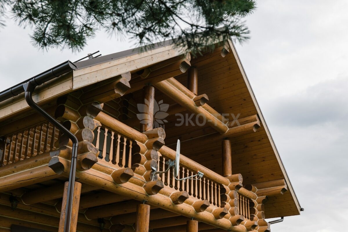 Эко-тех проект Заречье оцилиндрованное бревно