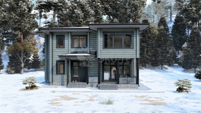 Дом из клееного бруса Мещерский