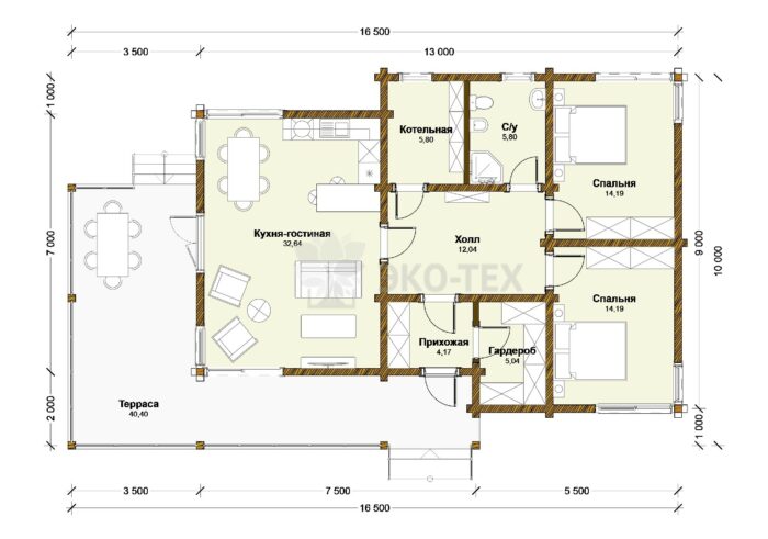 Дом из клееного бруса Ступино