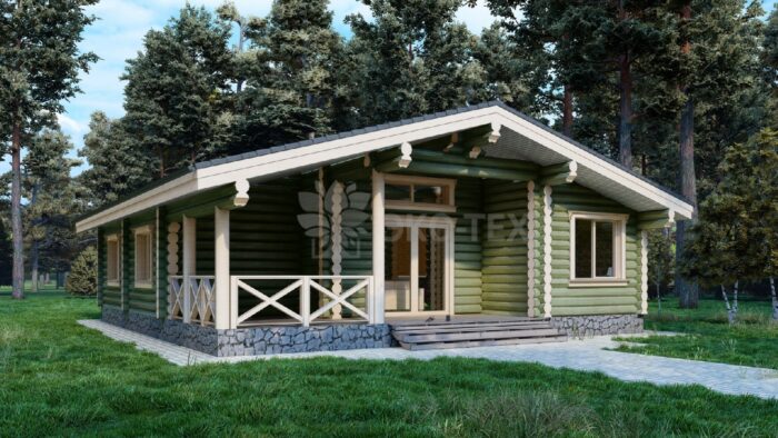 Дом из оцилиндрованного бревна Тула