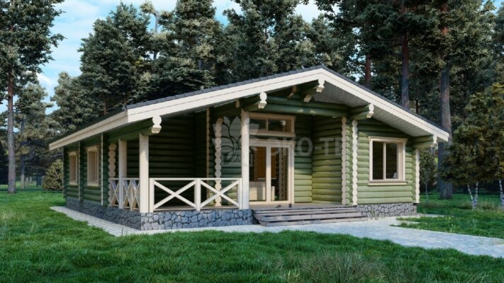 Дом из оцилиндрованного бревна Тула