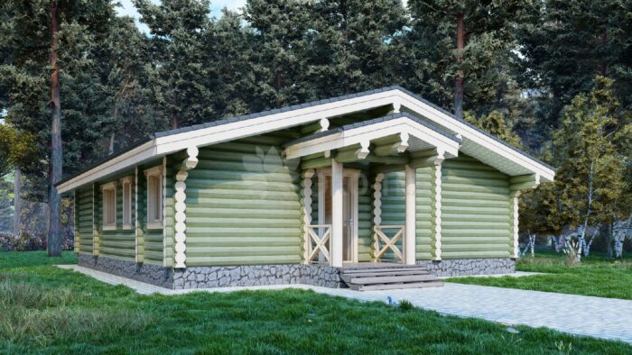 Дом из оцилиндрованного бревна Тула