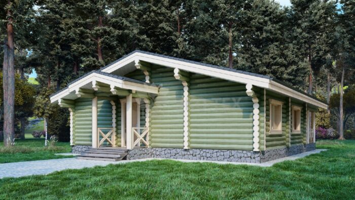 Дом из оцилиндрованного бревна Тула