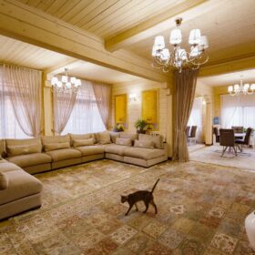 Дом по проекту Рим с гаражом из клееного бруса