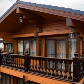 Дом по проекту Рим с гаражом из клееного бруса