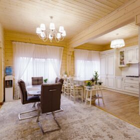 Дом по проекту Рим с гаражом из клееного бруса