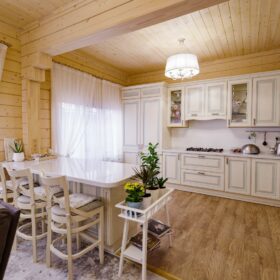 Дом по проекту Рим с гаражом из клееного бруса