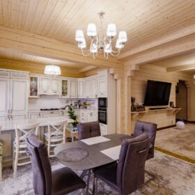 Дом по проекту Рим с гаражом из клееного бруса