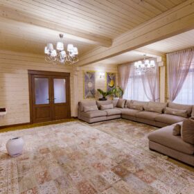 Дом по проекту Рим с гаражом из клееного бруса