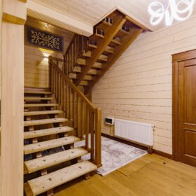 Дом по проекту Рим с гаражом из клееного бруса