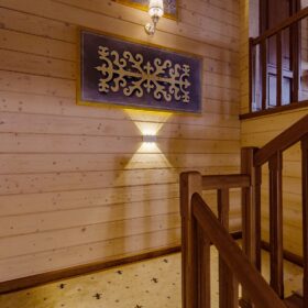 Дом по проекту Рим с гаражом из клееного бруса