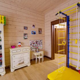 Дом по проекту Рим с гаражом из клееного бруса