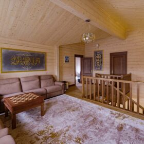 Дом по проекту Рим с гаражом из клееного бруса