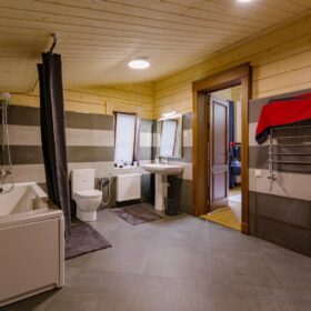 Дом по проекту Рим с гаражом из клееного бруса