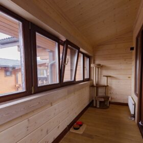 Дом по проекту Рим с гаражом из клееного бруса