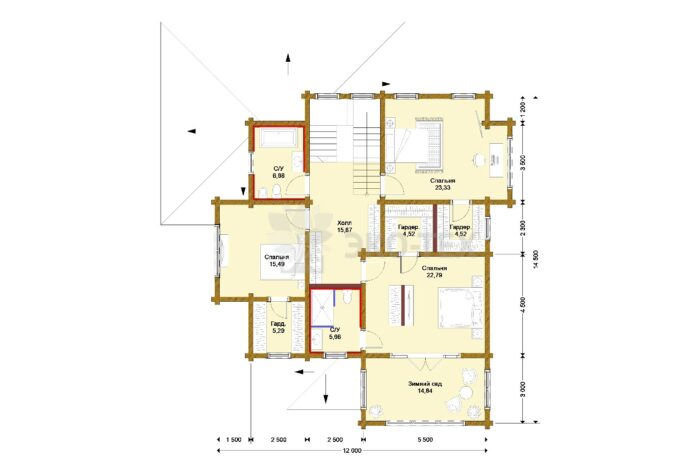 Дом из клееного бруса Новомещерский