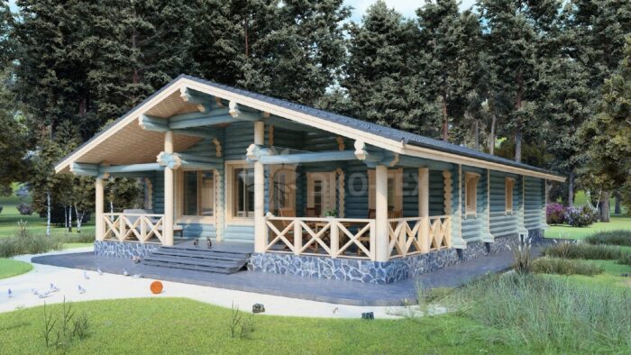 Дом из оцилиндрованного бревна Весенний