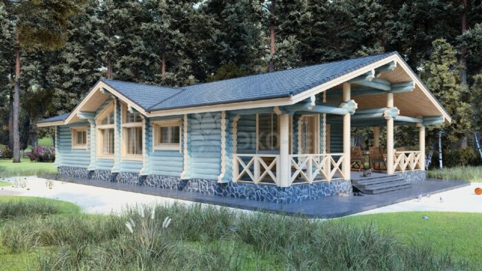 Дом из оцилиндрованного бревна Весенний