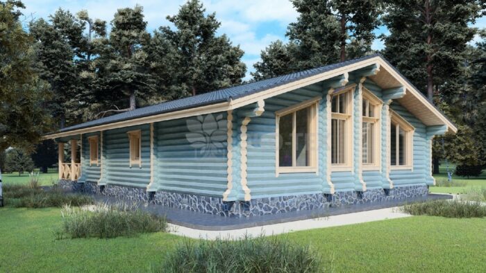 Дом из оцилиндрованного бревна Весенний