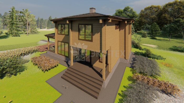 Дом из клееного бруса Кубик