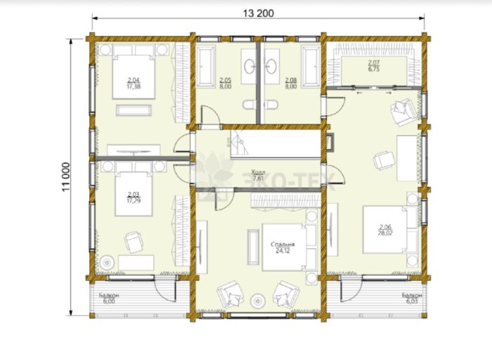 Дом из клееного бруса Вишневый сад