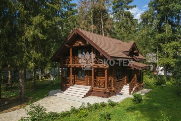 Построенный дом Заречье из оцилиндрованного бревна