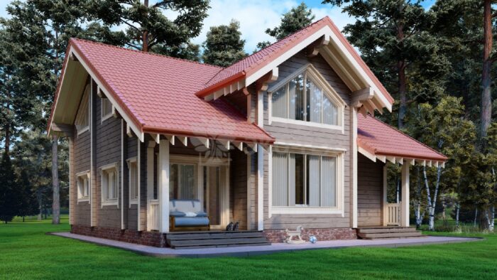 Дом из клееного бруса Лофер