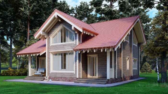 Дом из клееного бруса Лофер