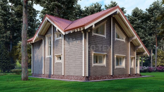 Дом из клееного бруса Лофер