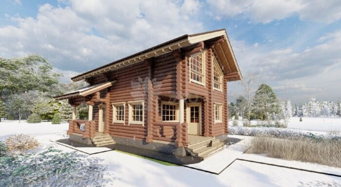 Баня из бревна Горячий камень